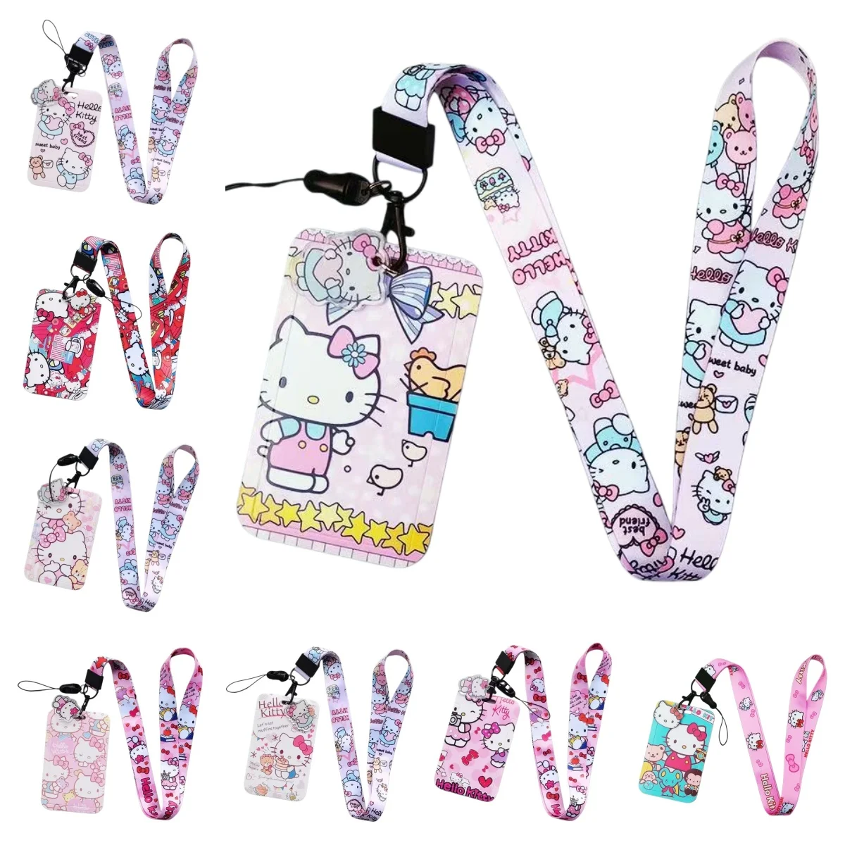 Sanrio KT Cat Cartoon PVC Card Set Student Campus Hanging Neck Bag Cute Cat Card Set Hanging Rope ID Card Set Keychain
Sanrio KT Cat Cartoon PVC Card Set Student Campus Hanging Neck Bag Cute Cat Card Set Hanging Rope ID Card Set Keychain