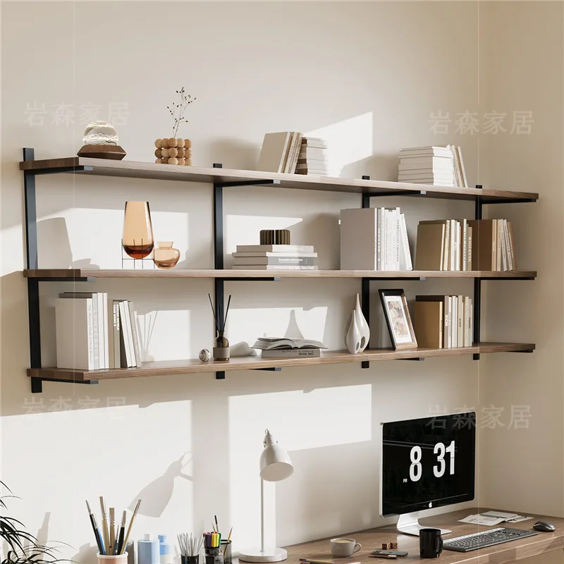 Wall custom shelf display rack wall-mounted bookshelf solid wood storage rack wrought iron household nail wall simple shelf
Wall custom shelf display rack wall-mounted bookshelf solid wood storage rack wrought iron household nail wall simple shelf