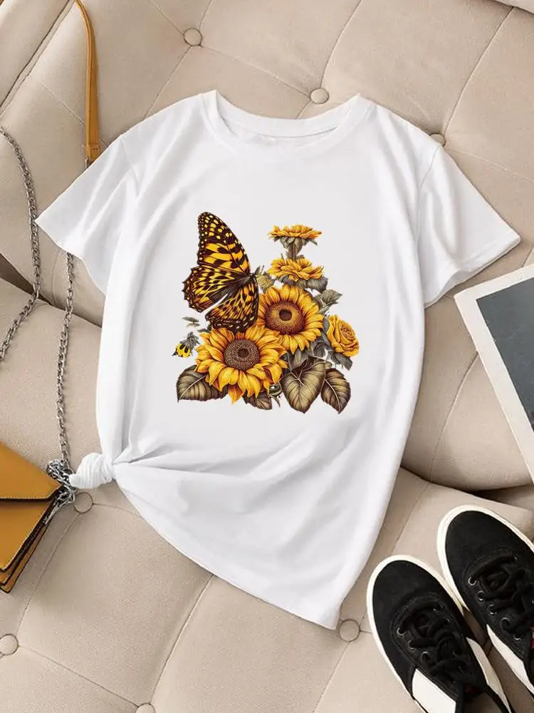 Butterfly Flower Floral Trend T Shirt Clothing Women Fashion Casual Print Top Short Sleeve Lady O-neck Graphic Tee T-shirt
Butterfly Flower Floral Trend T Shirt Clothing Women Fashion Casual Print Top Short Sleeve Lady O-neck Graphic Tee T-shirt