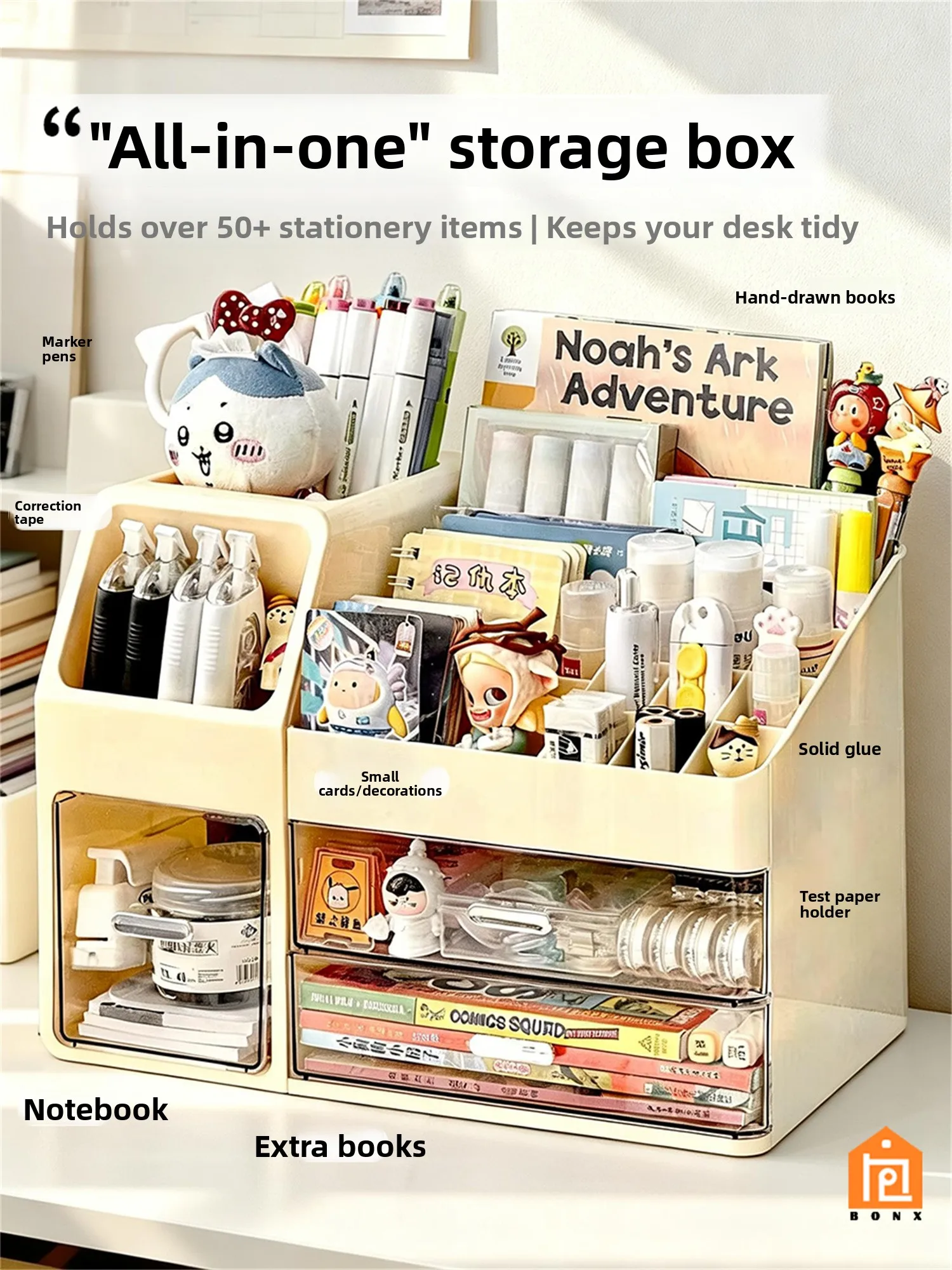 Large Capacity Desktop Organizer Box Drawer Style Stationery Storage Box Children's Book Desk Placement Shelf Multi-Function ...
Large Capacity Desktop Organizer Box Drawer Style Stationery Storage Box Children's Book Desk Placement Shelf Multi-Function ...
