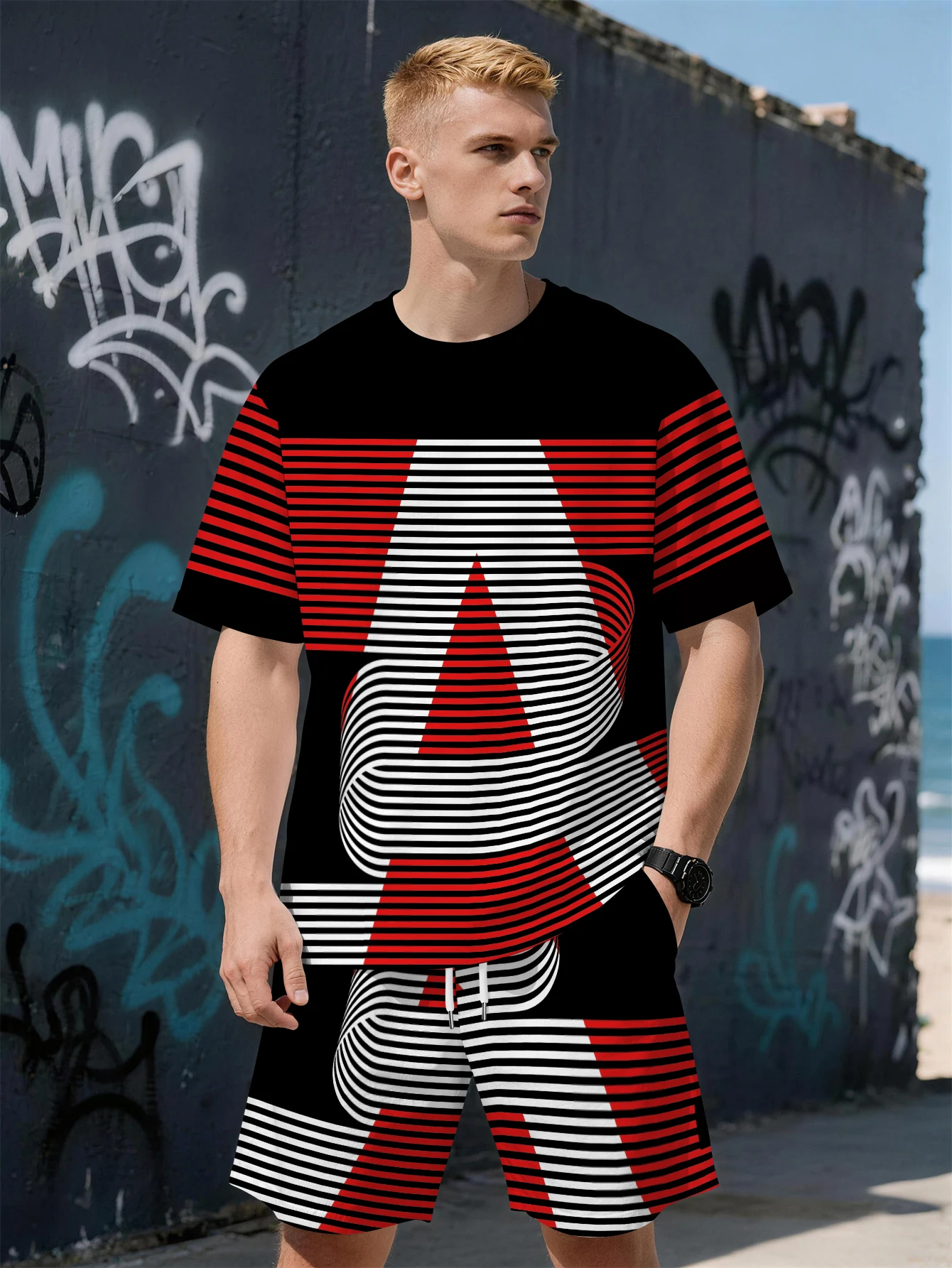 2026 Summer Men's Suit with Letter Print Breathable Lightweight Casual and Fashionable Outdoor Men's Clothing
2026 Summer Men's Suit with Letter Print Breathable Lightweight Casual and Fashionable Outdoor Men's Clothing