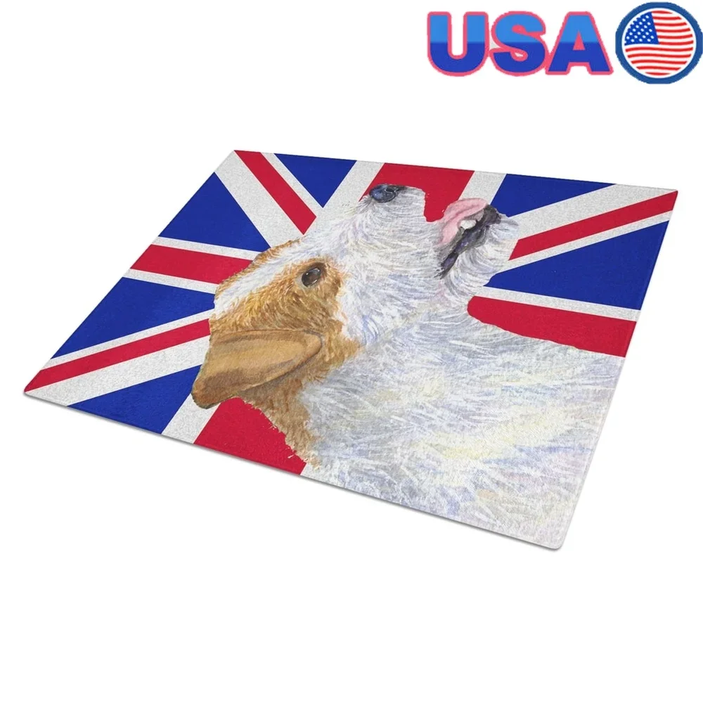 Jack Russell Terrier English Union Jack British Flag Large Tempered Glass Cutting Board Kitchen Decor Heat Resistant Unique 
Jack Russell Terrier English Union Jack British Flag Large Tempered Glass Cutting Board Kitchen Decor Heat Resistant Unique