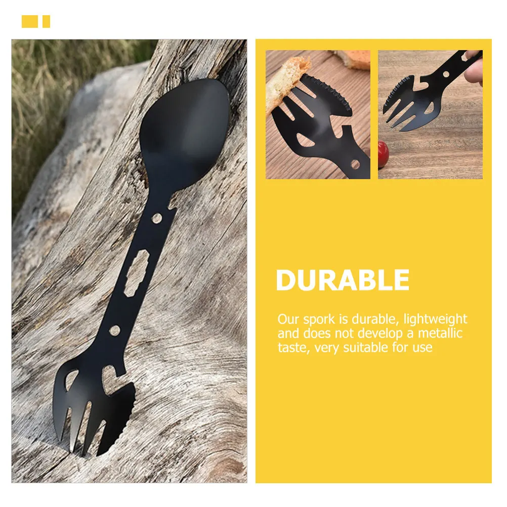 2Pcs Spork Fork Bottle Openers Stainless Steel Camping Cutlery Travel Black Outdoor Utensils Portable Multifunction Tableware
2Pcs Spork Fork Bottle Openers Stainless Steel Camping Cutlery Travel Black Outdoor Utensils Portable Multifunction Tableware