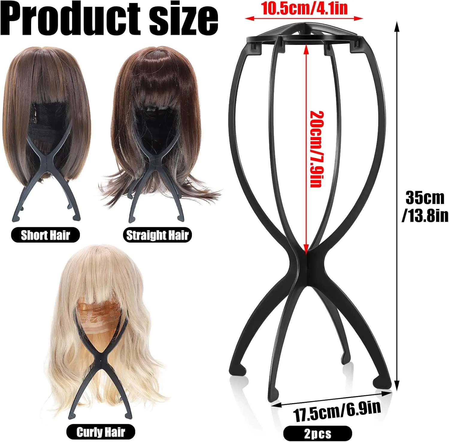 1Pcs Wig Stand Plastic Hat Display Wig Head Holders 17x35Cm Mannequin Stand Portable Folding Wig Stand Pink Hair Display Tools
1Pcs Wig Stand Plastic Hat Display Wig Head Holders 17x35Cm Mannequin Stand Portable Folding Wig Stand Pink Hair Display Tools