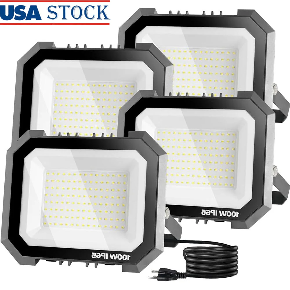 100W LED Flood Lights Outdoor 10000LM Super Bright Waterproof IP65 Work Light Adjustable Mount High Efficiency Energy Saving
100W LED Flood Lights Outdoor 10000LM Super Bright Waterproof IP65 Work Light Adjustable Mount High Efficiency Energy Saving