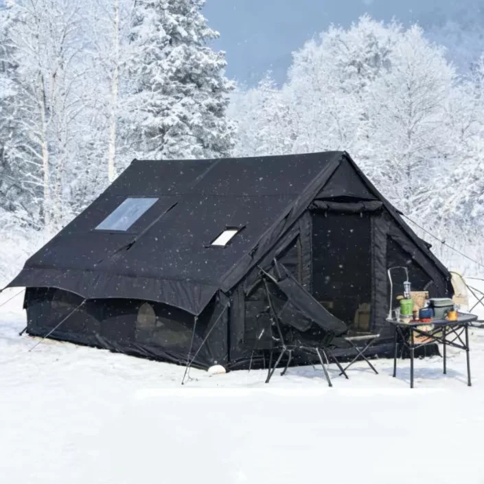 Black 12 Square Meters Outdoor Camping Inflatable Tent for 6-8 People and Portable Easy to Set up
Black 12 Square Meters Outdoor Camping Inflatable Tent for 6-8 People and Portable Easy to Set up