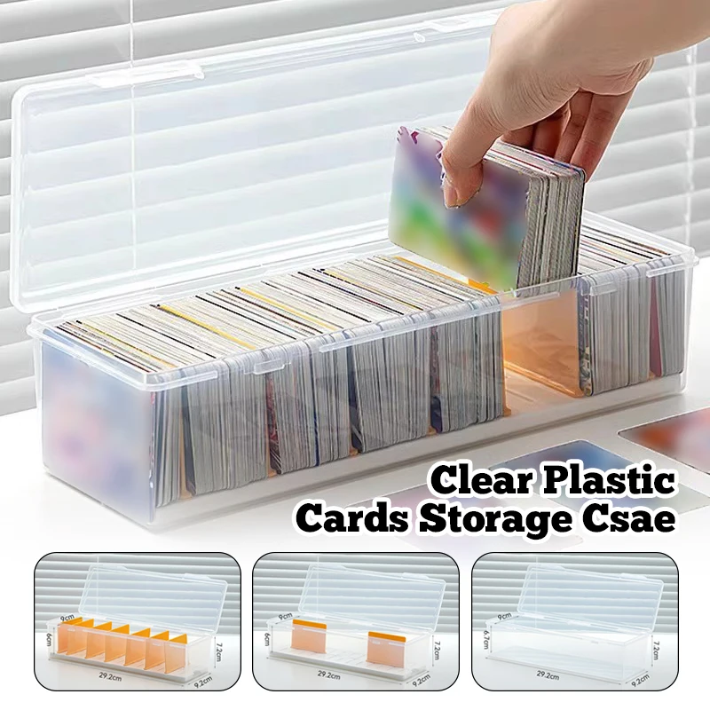 Clear Plastic Card Storage Box 550+ Capacity Adjustable Dividers for Game Cards | Customizable Compartments & Durable Organizer
Clear Plastic Card Storage Box 550+ Capacity Adjustable Dividers for Game Cards | Customizable Compartments & Durable Organizer