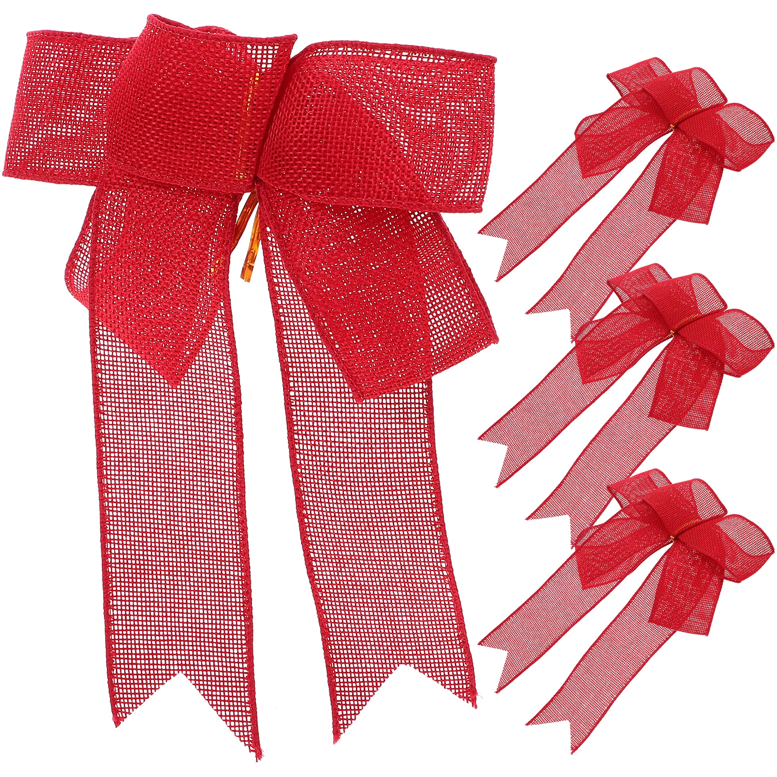 4pcs Large Christmas Decorative Bows Packaging Bowknot DIY Linen Ribbon Versatile Ornaments For Home Party Trees
4pcs Large Christmas Decorative Bows Packaging Bowknot DIY Linen Ribbon Versatile Ornaments For Home Party Trees