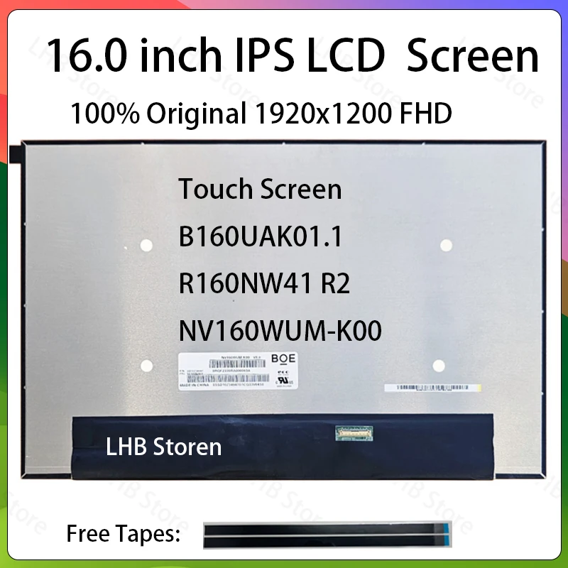 16-дюймовый сенсорный ЖК-экран для ноутбука B160UAK01.1 R160NW41 R2 NV160WUM-K00 для Lenovo ThinkPad P16v Gen 1, матричная панель дисплея 1920x1200
16-дюймовый сенсорный ЖК-экран для ноутбука B160UAK01.1 R160NW41 R2 NV160WUM-K00 для Lenovo ThinkPad P16v Gen 1, матричная панель дисплея 1920x1200