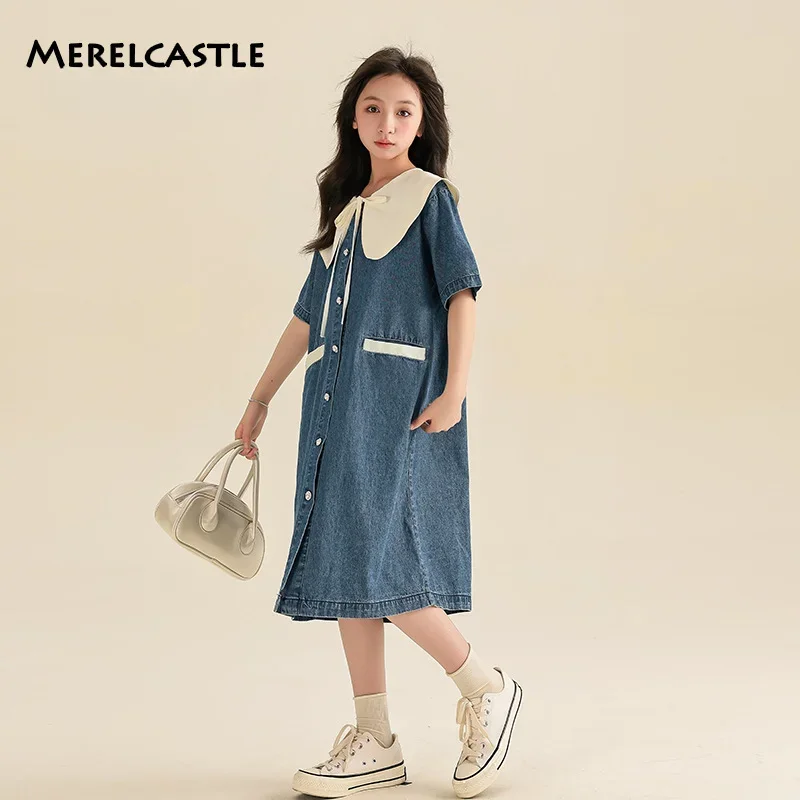 Baby Girl Dress Girls Summer Dresses 2024 New Kids Fancy Girls Summer Princess Dresses Junior High School Summer Denim Dress
Baby Girl Dress Girls Summer Dresses 2024 New Kids Fancy Girls Summer Princess Dresses Junior High School Summer Denim Dress