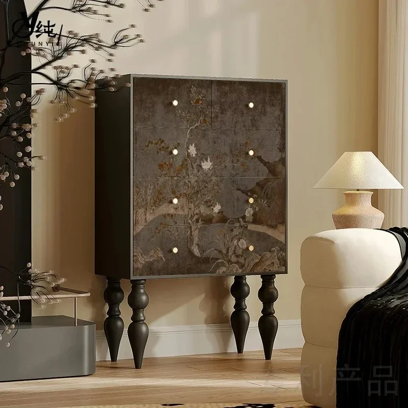 Wabi-sabi antique style, storage household solid wood porch decorative cabinet, bedroom living room painted wall locker
Wabi-sabi antique style, storage household solid wood porch decorative cabinet, bedroom living room painted wall locker