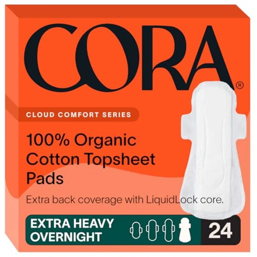 100 Organic Cotton Topsheet Pads Extra Heavy Overnight Pads 24 Count
100 Organic Cotton Topsheet Pads Extra Heavy Overnight Pads 24 Count