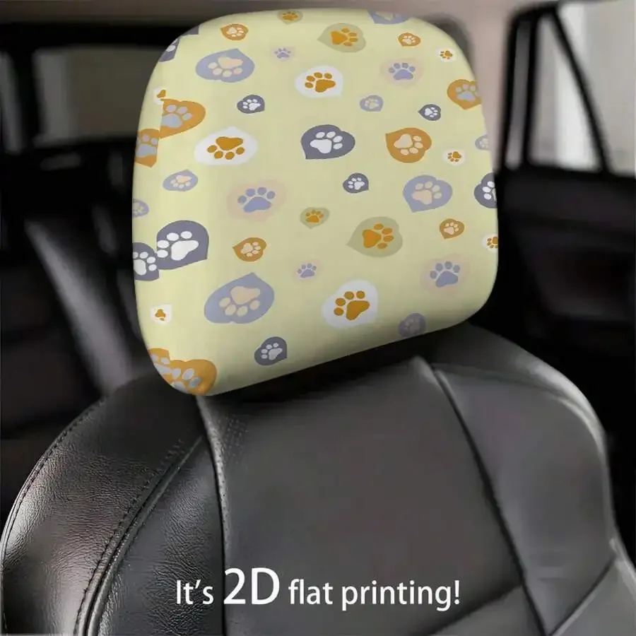 2pcs Pet Paw Print Car Headrest Covers 2D Flat Printing Universal Seat Decor
2pcs Pet Paw Print Car Headrest Covers 2D Flat Printing Universal Seat Decor