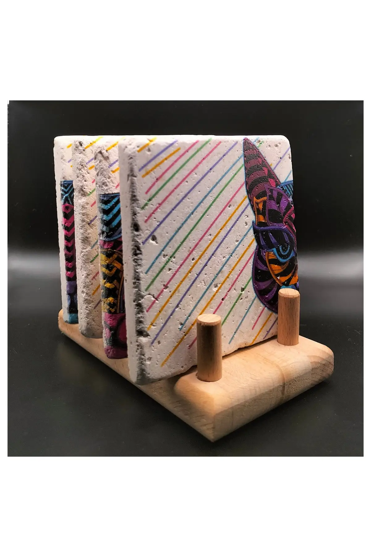 Mubart Natural Travertine Stone Standed Cat Pattern Puzzle Type Set of 4 Coasters
Mubart Natural Travertine Stone Standed Cat Pattern Puzzle Type Set of 4 Coasters