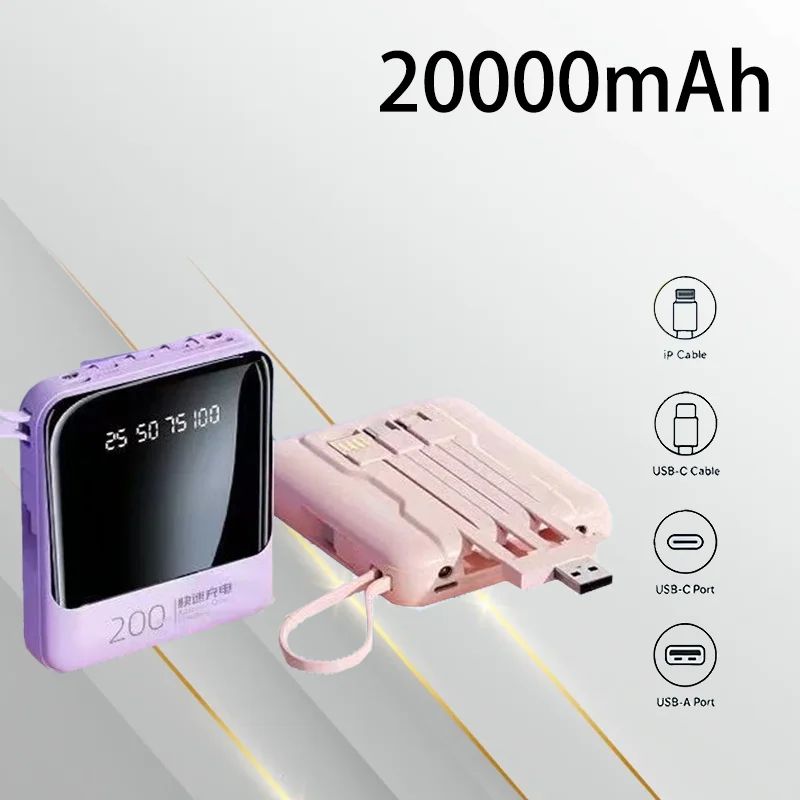 Outdoor Portable Charger 10000mAh 20000mAh Power Bank with Built in Cable Lightweight High Safety for Emergency Daily Use
Outdoor Portable Charger 10000mAh 20000mAh Power Bank with Built in Cable Lightweight High Safety for Emergency Daily Use