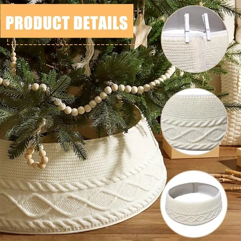 X4YE Clamp Fasteners Knitted Tree Collar Christmas Tree Skirt with Clips For Stable Positioning During Holiday Celebration
X4YE Clamp Fasteners Knitted Tree Collar Christmas Tree Skirt with Clips For Stable Positioning During Holiday Celebration