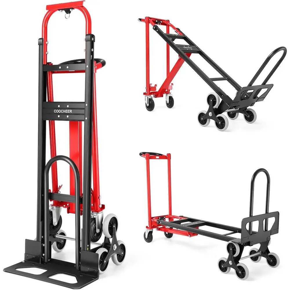 3 in 1 Convertible Hand Truck, 1000LBS Heavy Duty Stair ClimDolly, olding Hand Truck Dolly Cart with Solid Wheels or Moving/Trav
3 in 1 Convertible Hand Truck, 1000LBS Heavy Duty Stair ClimDolly, olding Hand Truck Dolly Cart with Solid Wheels or Moving/Trav