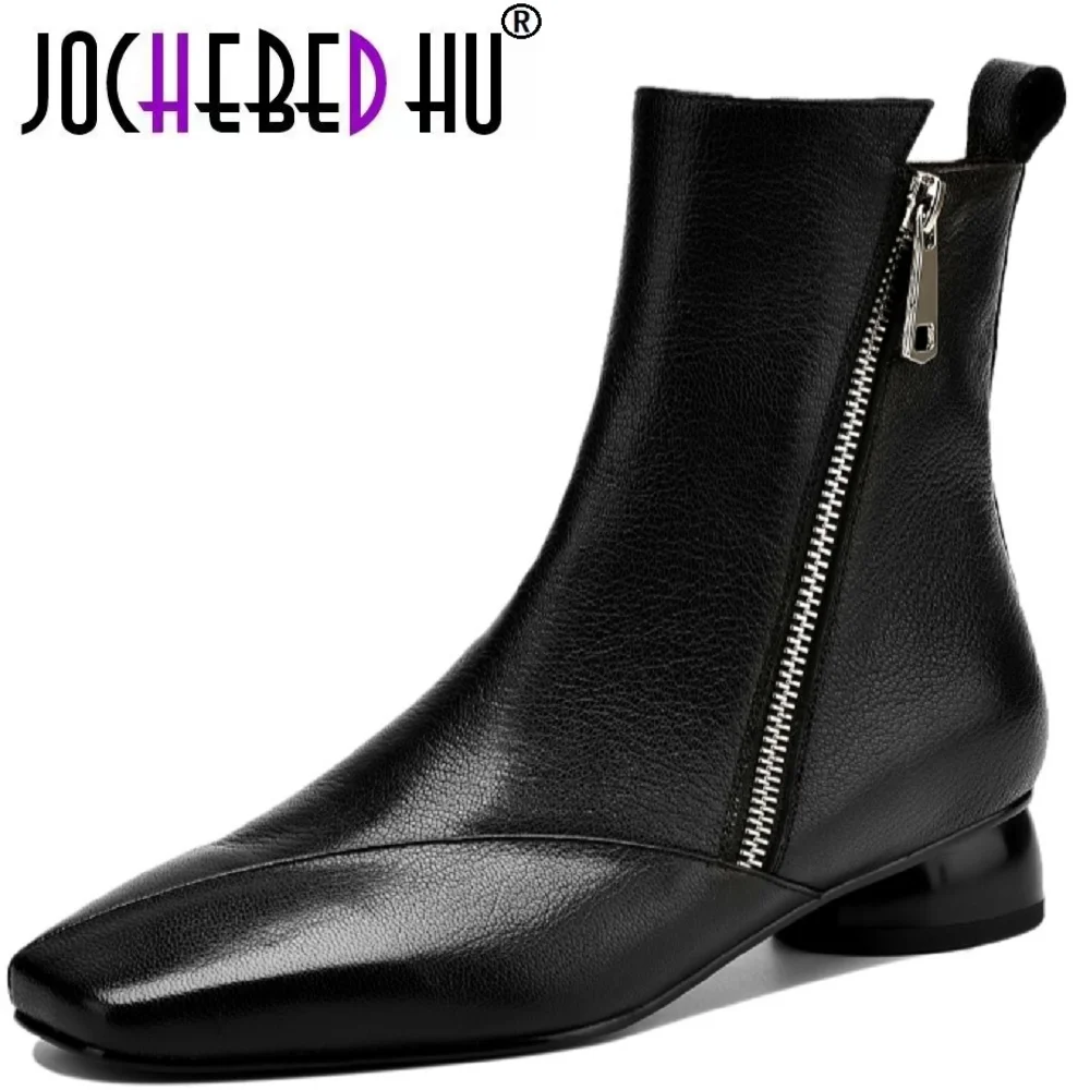 【JOCHEBED HU】New Women Handmade Genuine Leather Soft comfortable Ankle Boots Square Toe Modern Ladies Shoes Western Boot 34-41
【JOCHEBED HU】New Women Handmade Genuine Leather Soft comfortable Ankle Boots Square Toe Modern Ladies Shoes Western Boot 34-41