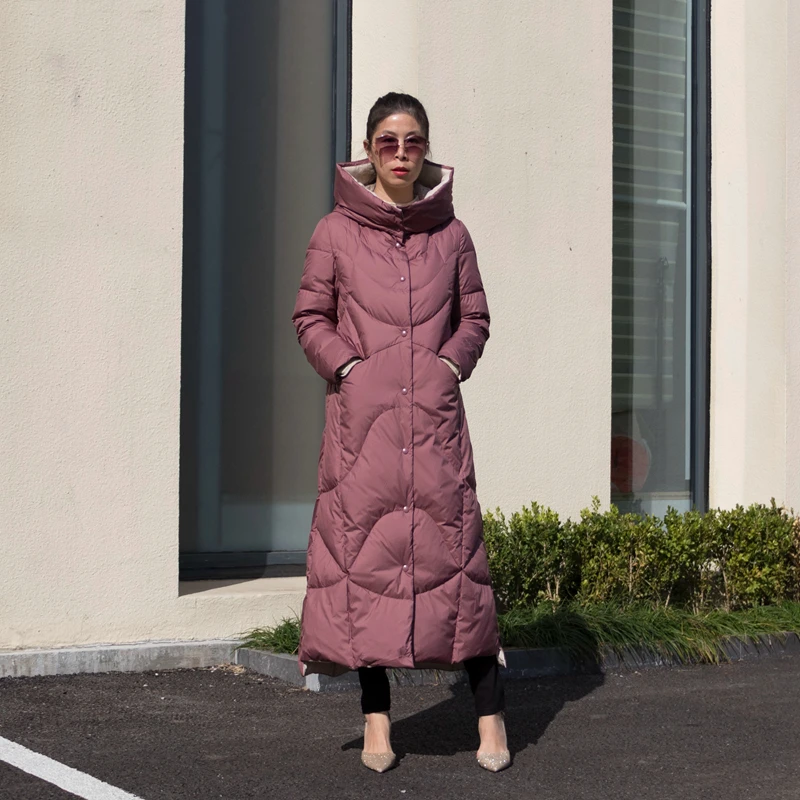 Women's Quilted Padded Jaet Hooded Du down Mid-Length Slim Fit Warm Coat Trendy Front ort Ba Long Design Knee-Length
Women's Quilted Padded Jaet Hooded Du down Mid-Length Slim Fit Warm Coat Trendy Front ort Ba Long Design Knee-Length