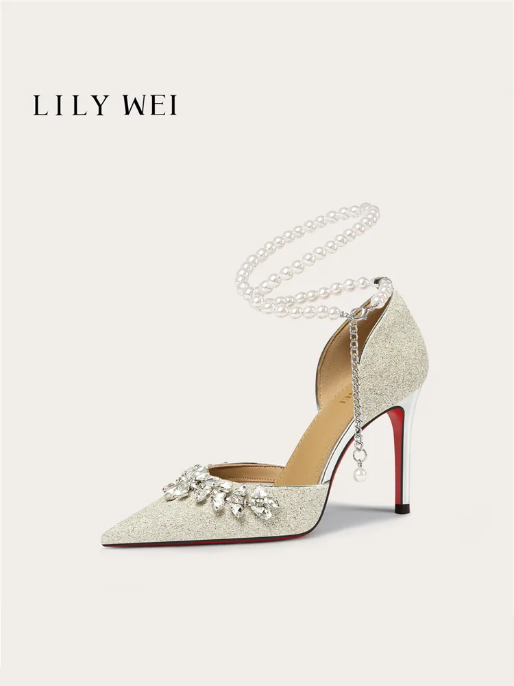 Summer new pointed crystal sequin pearl wedding shoes banquet large size small size widened version high-heeled women's sandals
Summer new pointed crystal sequin pearl wedding shoes banquet large size small size widened version high-heeled women's sandals