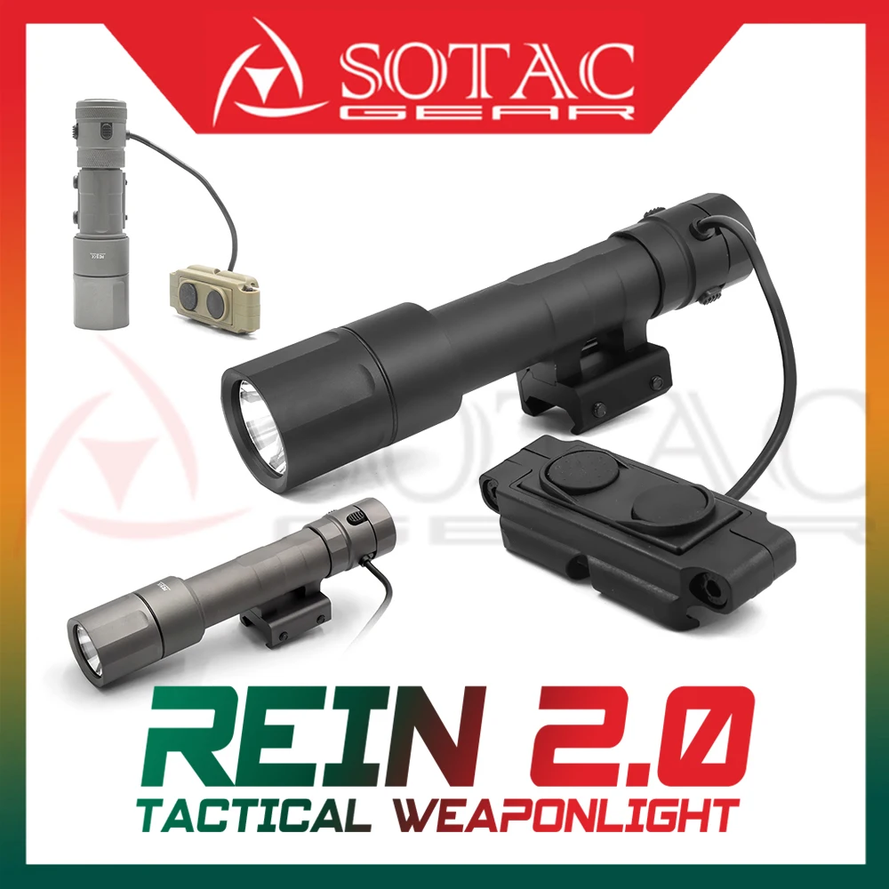 SOTAC REIN 2.0 Flashlight Scout Light LED Weaponlight Picatinny Aluminum 40000 Candela 1400 Lumens for Hunting Tacitacl Фонарик
SOTAC REIN 2.0 Flashlight Scout Light LED Weaponlight Picatinny Aluminum 40000 Candela 1400 Lumens for Hunting Tacitacl Фонарик