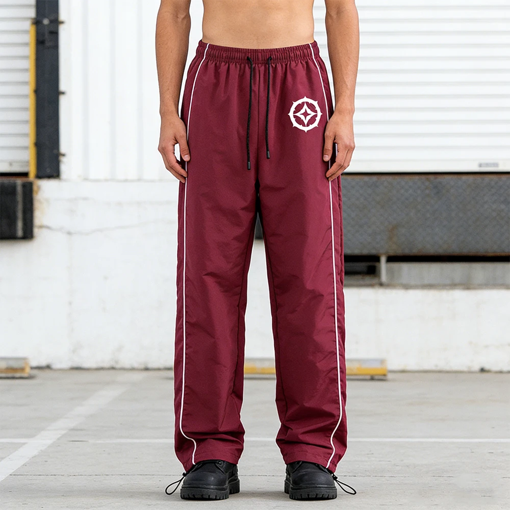 Men American Streetwear Star Embroidery Track Pants Black Baggy Trousers with White Piping Hip Hop Drawstring Loose Fit Joggers
Men American Streetwear Star Embroidery Track Pants Black Baggy Trousers with White Piping Hip Hop Drawstring Loose Fit Joggers