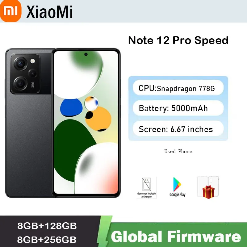 Глобальная прошивка xiaomi Redmi note 12 Pro Speed Edition Android 5G 6,67 дюйма 256 ГБ 2400x1080 Оригинальный б/у телефон
Глобальная прошивка xiaomi Redmi note 12 Pro Speed Edition Android 5G 6,67 дюйма 256 ГБ 2400x1080 Оригинальный б/у телефон
