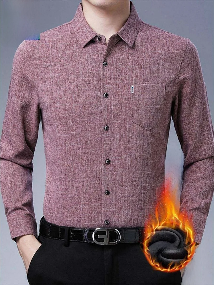 Winter Thiened Long Sve Men's irt Fce Lined Casual Sle Busin Casual Iron Free Dad Base irt Stand Fit Butt...
Winter Thiened Long Sve Men's irt Fce Lined Casual Sle Busin Casual Iron Free Dad Base irt Stand Fit Butt...