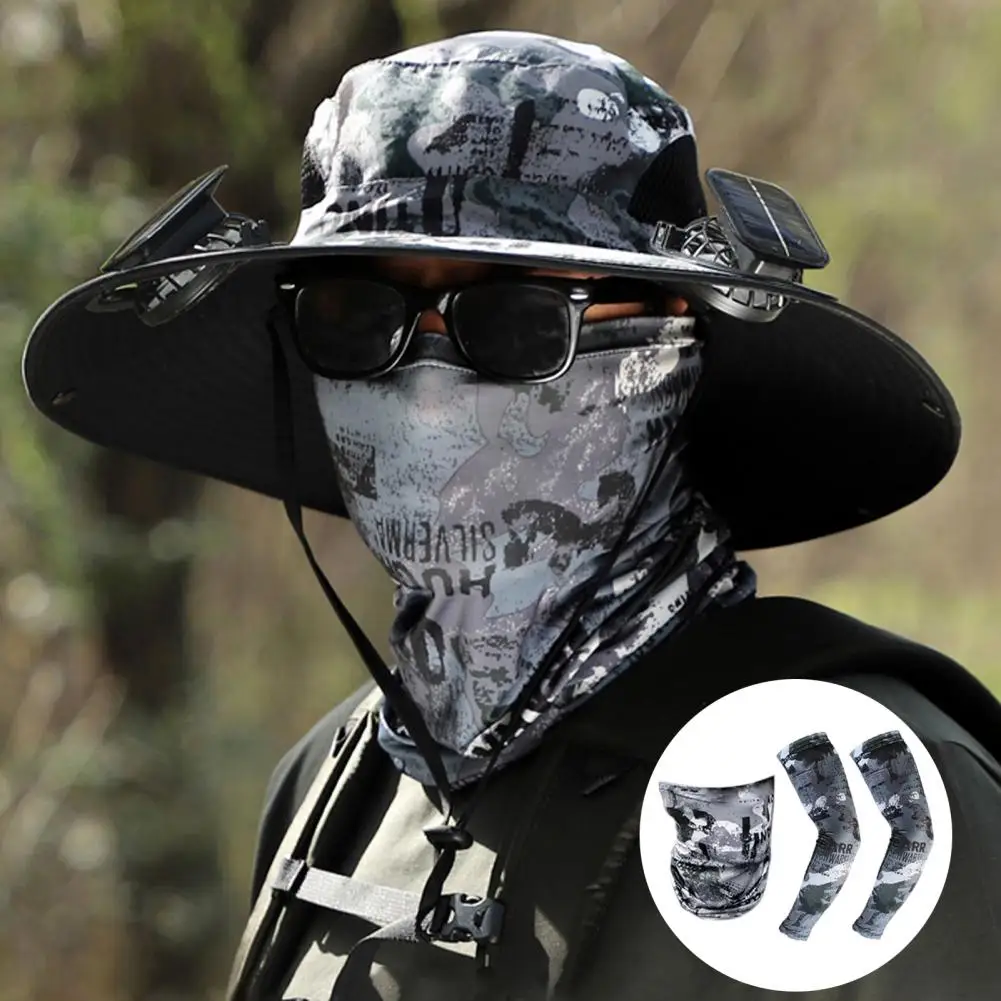 Шляпа с вентилятором на солнечной батарее, складной головной убор с рукавами для защиты шеи, с защитой от ультрафиолета, зарядка через USB, для мужчин и женщин, уличная шляпа от солнца с охлаждением
Шляпа с вентилятором на солнечной батарее, складной головной убор с рукавами для защиты шеи, с защитой от ультрафиолета, зарядка через USB, для мужчин и женщин, уличная шляпа от солнца с охлаждением