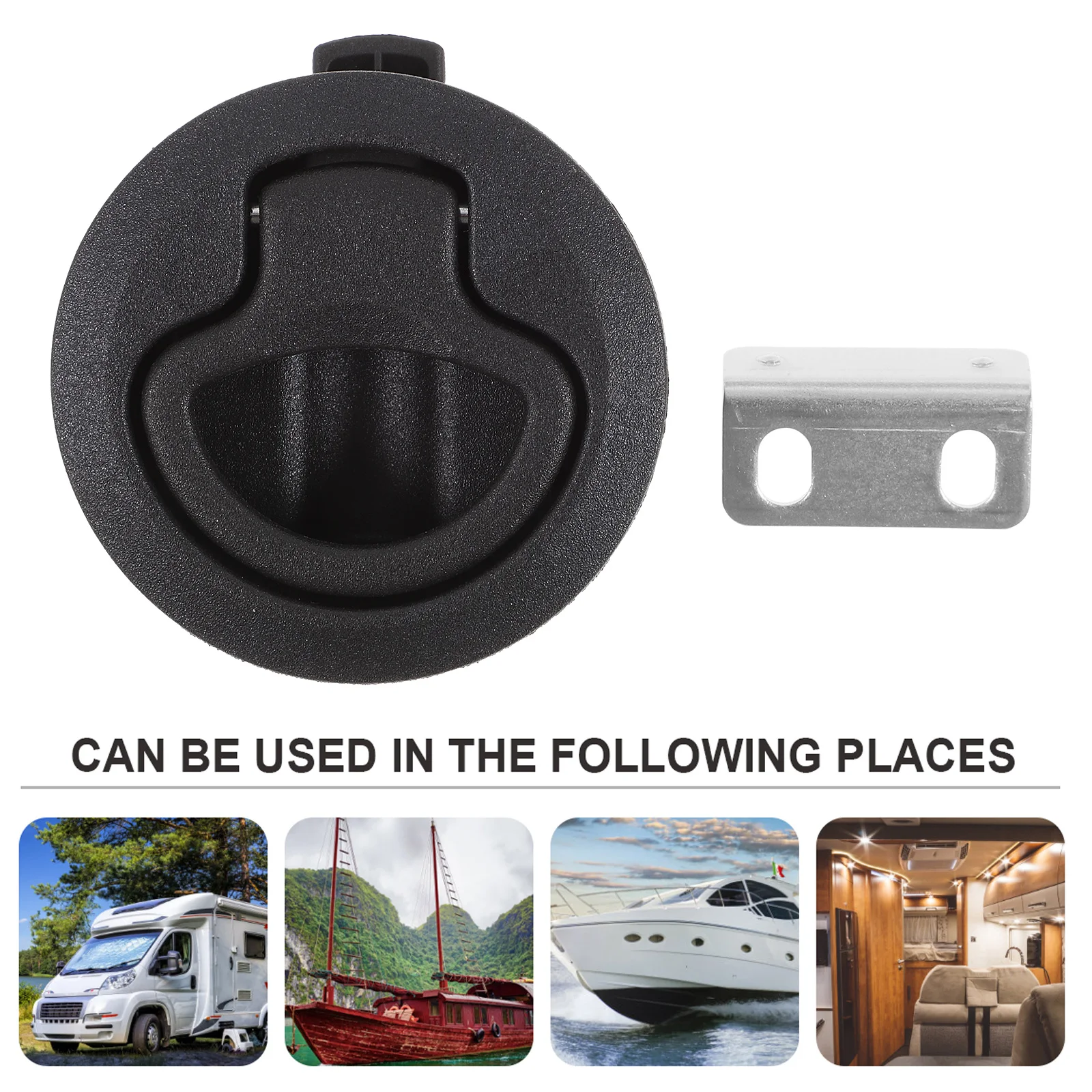 Locking Flush Latch Uv Stabilized Black Plastic Marine Latch 6.1X6.1X2.2Cm Durable Boat Cabinet Handle For Hatches Tackle
Locking Flush Latch Uv Stabilized Black Plastic Marine Latch 6.1X6.1X2.2Cm Durable Boat Cabinet Handle For Hatches Tackle