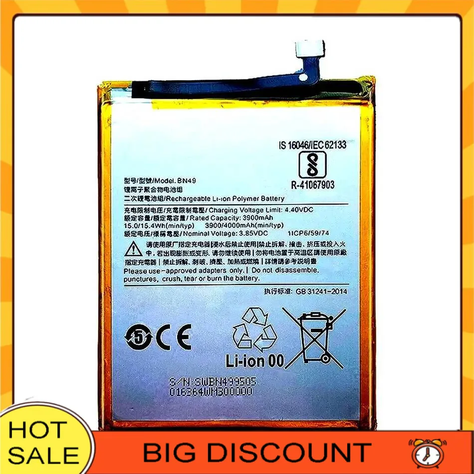 BN49 Environmentally Friendly For Xiaomi Redmi 7A 4000Mah High Capacity Mobile Phone Battery
BN49 Environmentally Friendly For Xiaomi Redmi 7A 4000Mah High Capacity Mobile Phone Battery