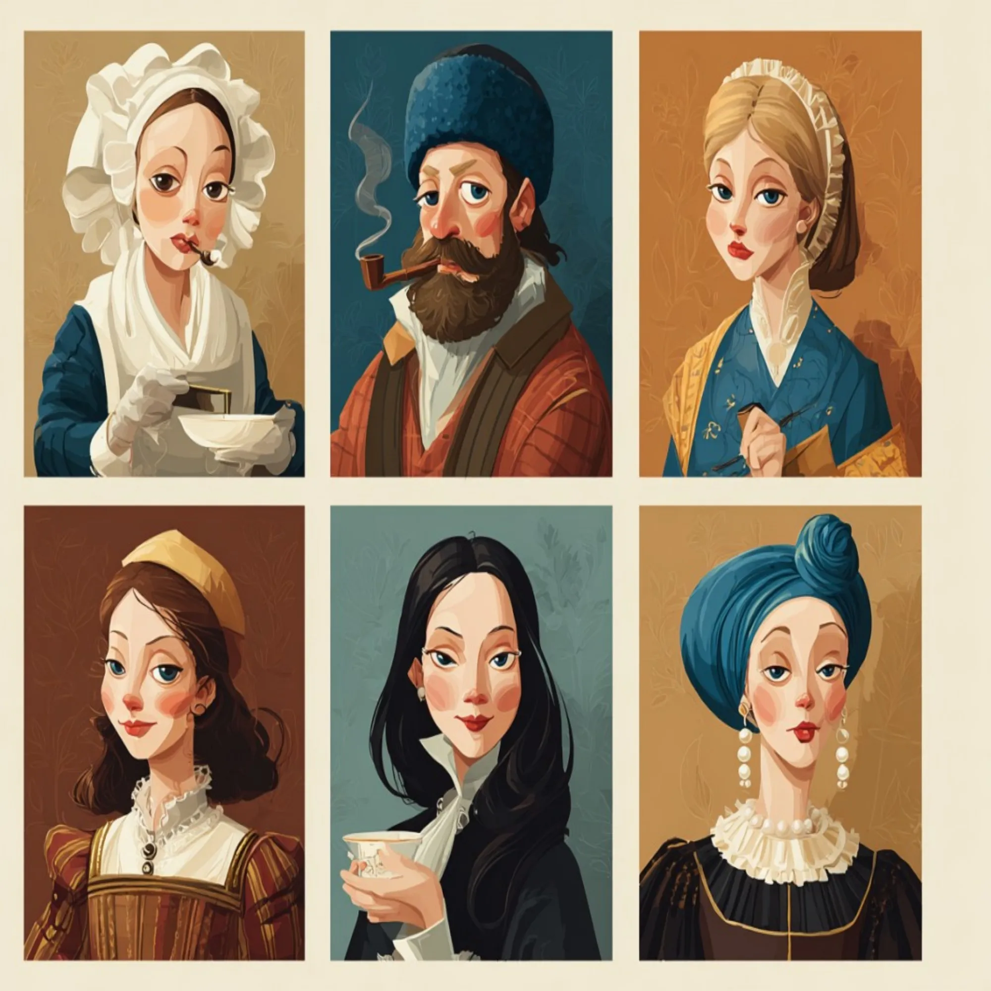 6 groups of paintings Six grid classical portrait Painting By Numbers Kit DIY Acrylic Artwork Canvas Art Gift Home
6 groups of paintings Six grid classical portrait Painting By Numbers Kit DIY Acrylic Artwork Canvas Art Gift Home