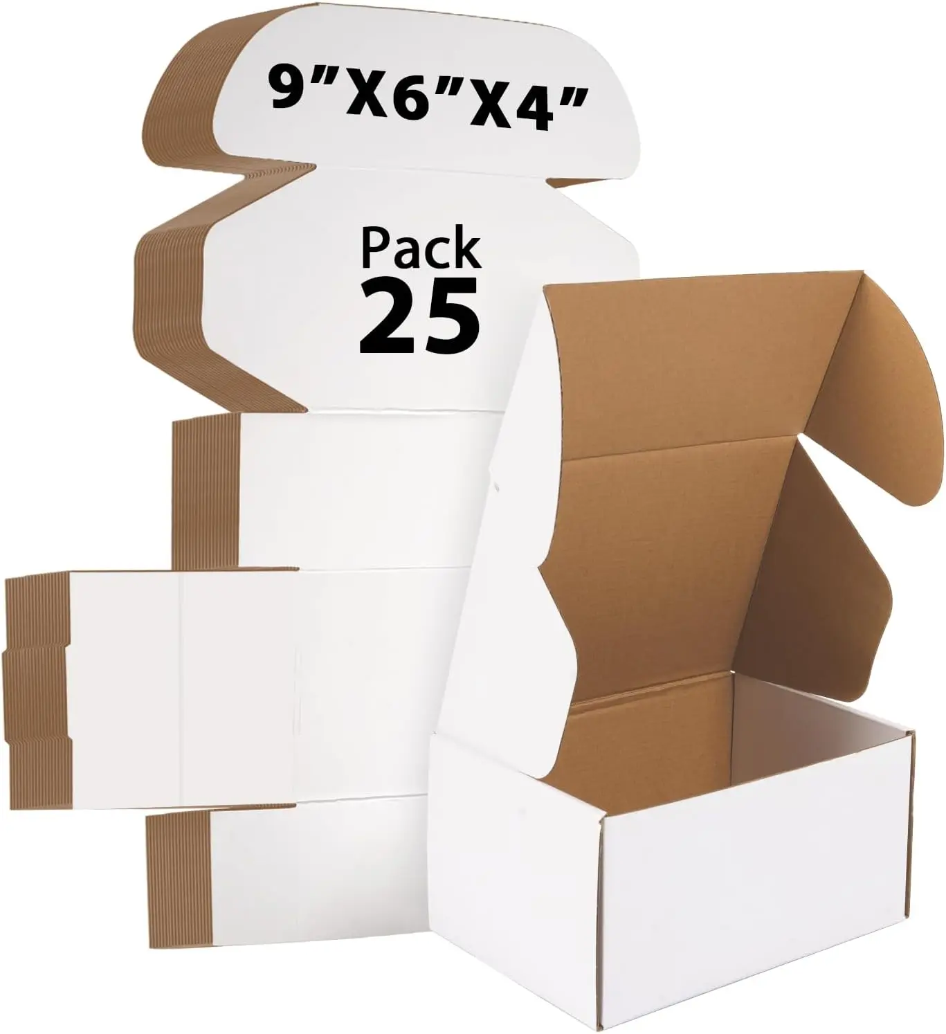 25-Pack 9x6x4 Corrugated Cardboard Boxes, White Mailing Boxes for Shipping & Gifts
25-Pack 9x6x4 Corrugated Cardboard Boxes, White Mailing Boxes for Shipping & Gifts