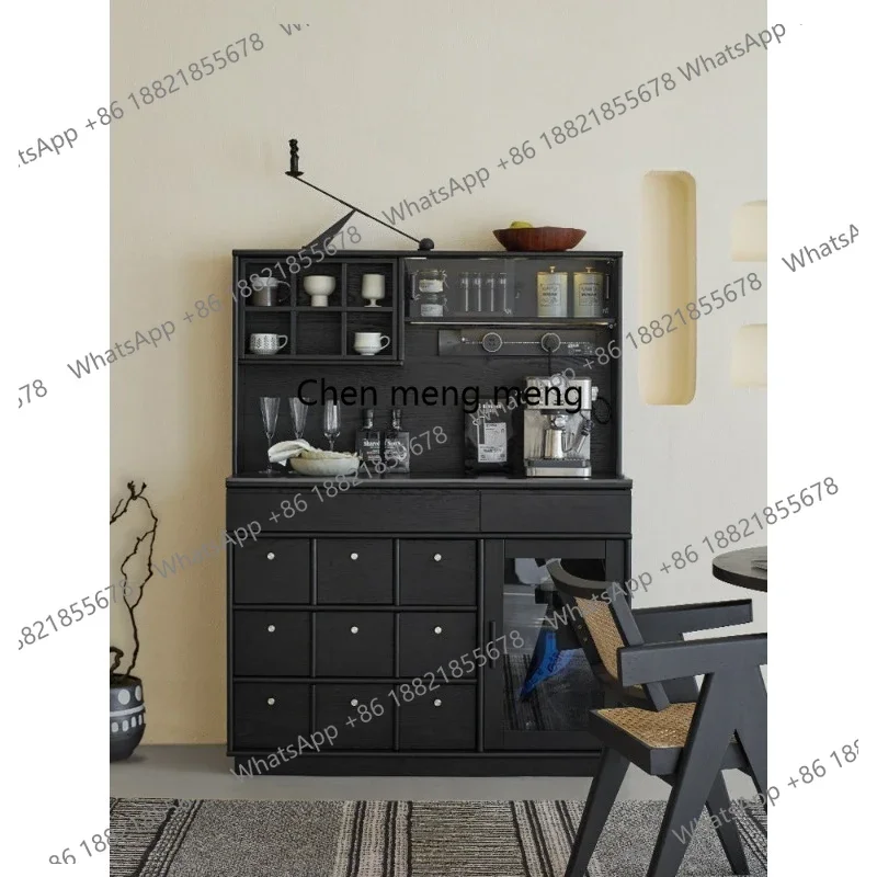 E136Solid wood dining side cabinet integrated storage against the wall, floor-to-ceiling wine cabinet rock slab storage, black
E136Solid wood dining side cabinet integrated storage against the wall, floor-to-ceiling wine cabinet rock slab storage, black