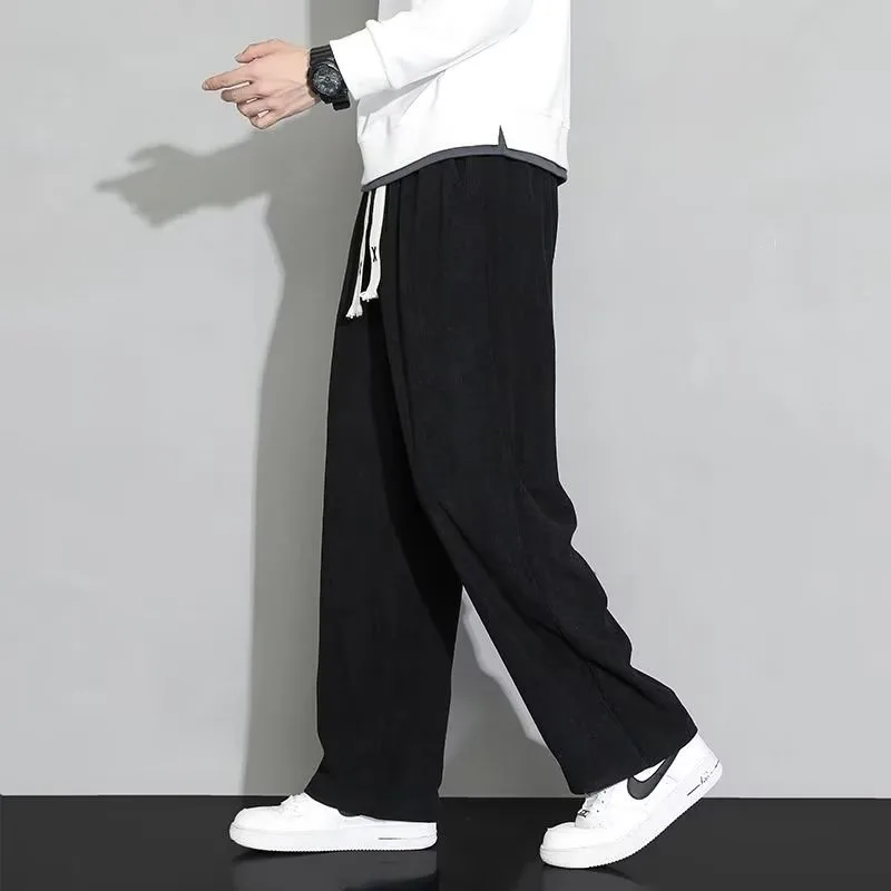 Autumn corduroy pants for men, loose fitting straight leg casual pants, trendy high street plus size wide leg sweatpants
Autumn corduroy pants for men, loose fitting straight leg casual pants, trendy high street plus size wide leg sweatpants