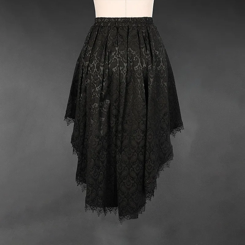 European and American Women's Clothing Subculture Steampunk Dark Skirt Gothic Style Elastic Waist Tail Lace Skirt
European and American Women's Clothing Subculture Steampunk Dark Skirt Gothic Style Elastic Waist Tail Lace Skirt