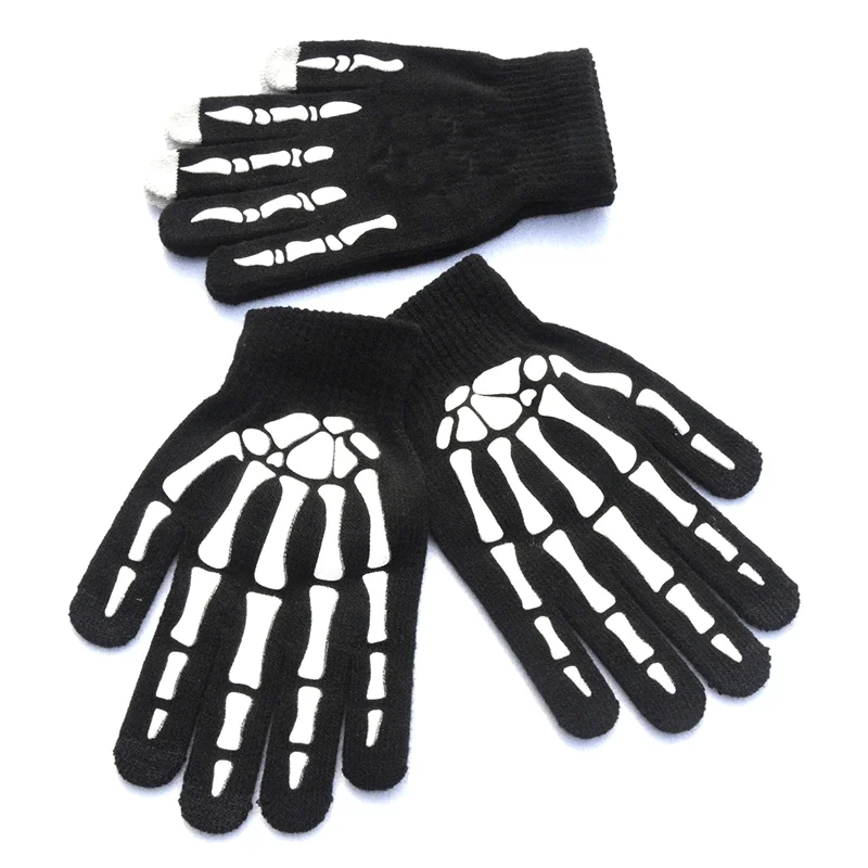 Knitting Gloves Skeleton Head Luminous Half Finger Full Fingers Print Warm Breathable Men Women Fitness Glove Cycling Equipment
Knitting Gloves Skeleton Head Luminous Half Finger Full Fingers Print Warm Breathable Men Women Fitness Glove Cycling Equipment