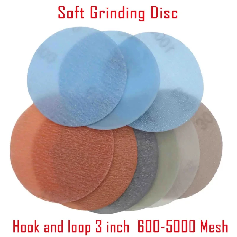 Soft Grinding Disc Sandpaper Hook and loop 3 inch 600-5000 Mesh for Mini Polisher Pneumatic Car fine polishing
Soft Grinding Disc Sandpaper Hook and loop 3 inch 600-5000 Mesh for Mini Polisher Pneumatic Car fine polishing