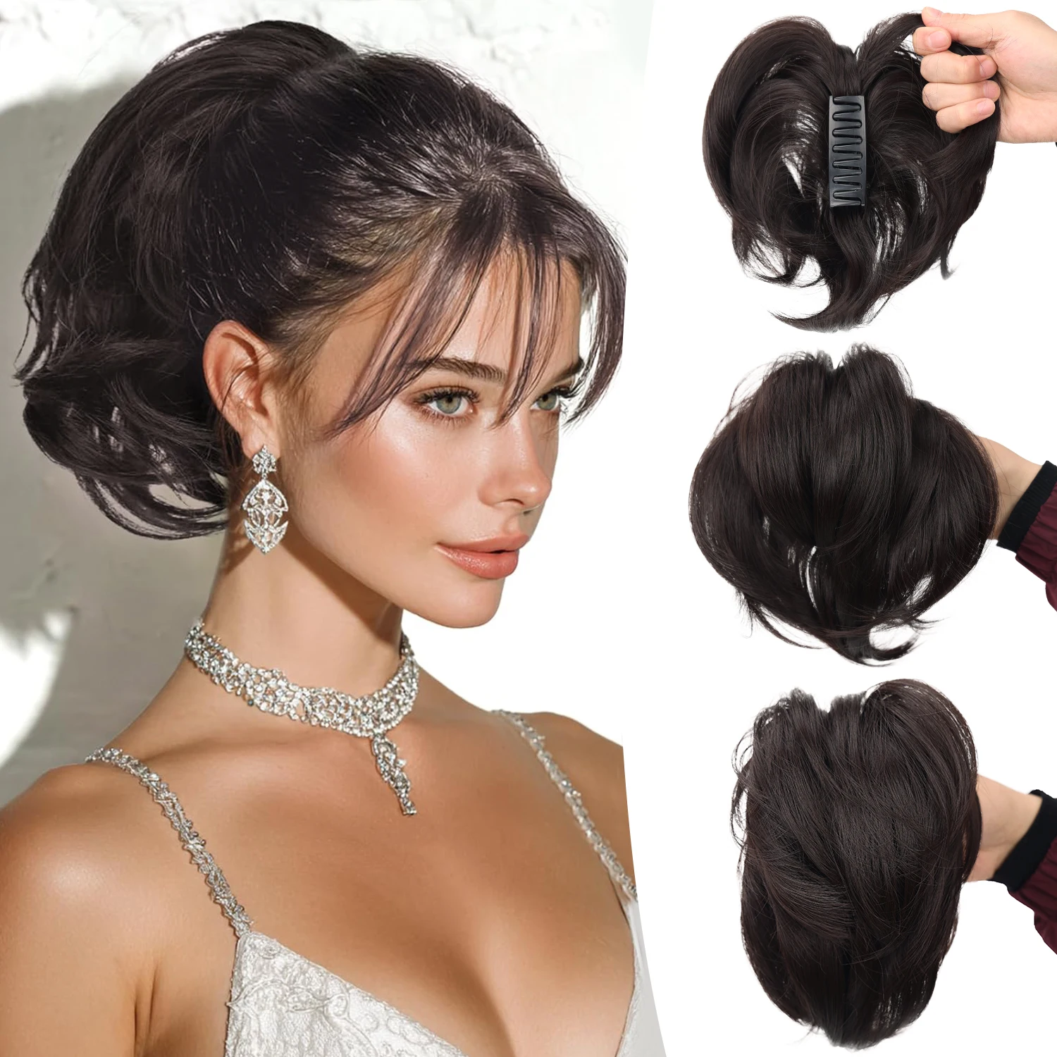 Claw Clip Short Ponytail Extension DIY Bendable Wires Hair Bun Fluffy Fake Hair Piece Straight Synthetic Hair Ponytail Extension
Claw Clip Short Ponytail Extension DIY Bendable Wires Hair Bun Fluffy Fake Hair Piece Straight Synthetic Hair Ponytail Extension