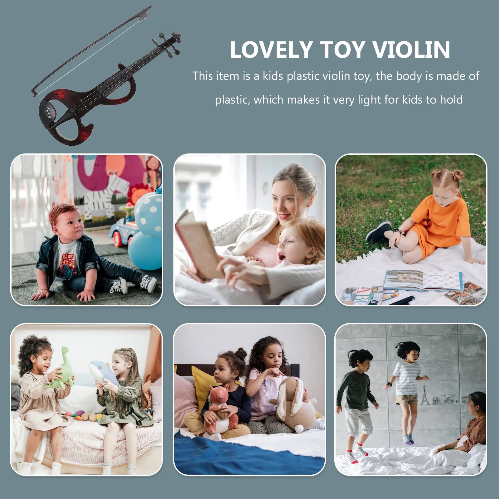 1 Piece Kids Plastic Violin Musical Instrument Lightweight Design for Children Beginner Easy to Play Rhythmic Sound Lovely Music
1 Piece Kids Plastic Violin Musical Instrument Lightweight Design for Children Beginner Easy to Play Rhythmic Sound Lovely Music
