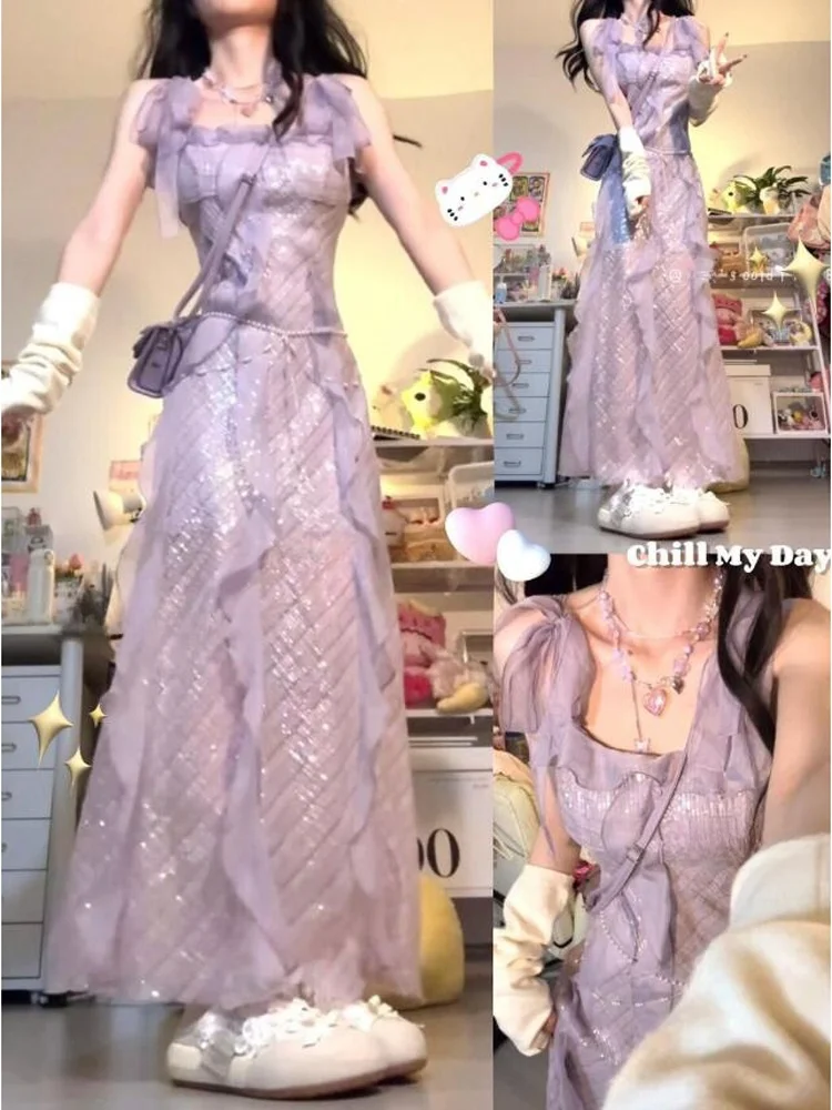Elegant Purple Fairy Tale Birthday Party Gown with Strap French Style Fish Tail Dress City Commute Casual Wear for Women
Elegant Purple Fairy Tale Birthday Party Gown with Strap French Style Fish Tail Dress City Commute Casual Wear for Women
