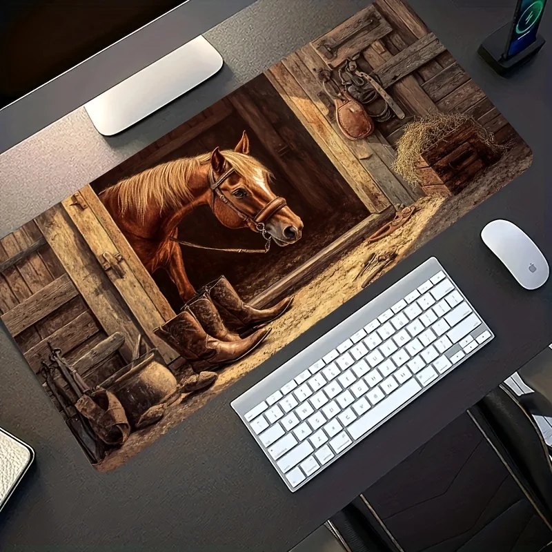 Stable horse art pattern design game mouse pad, extended anti-slip rubber bottom, durable and washable, suitable for family
Stable horse art pattern design game mouse pad, extended anti-slip rubber bottom, durable and washable, suitable for family