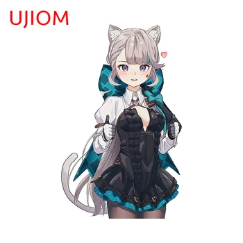 UJIOM 원신 임팩트 리넷 스네제브나 사랑스러운 벽 스티커, 재미있는 침실 화장실 장식, 데칼 타일 챔버, 13cm X 8.1cm
