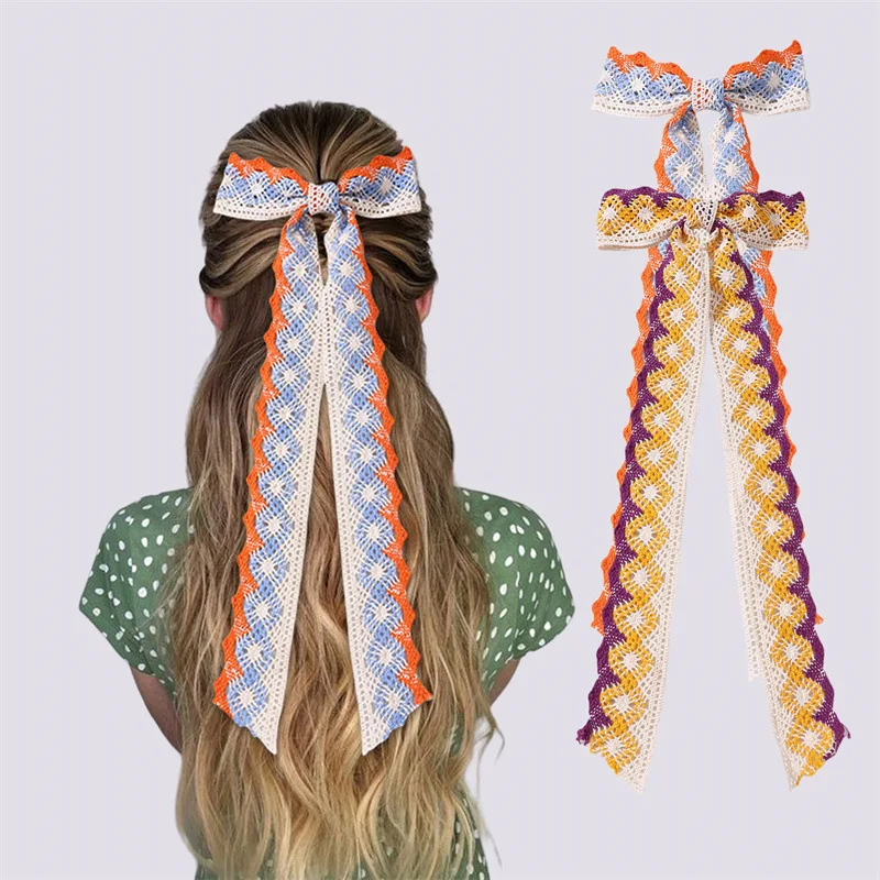 24pc/lot Lace Embroidered Bow Hair Clips Super Long Tassel Bow Hairpins Long Bow Hairgrip for Girls and Women Side Clip Headwear
24pc/lot Lace Embroidered Bow Hair Clips Super Long Tassel Bow Hairpins Long Bow Hairgrip for Girls and Women Side Clip Headwear