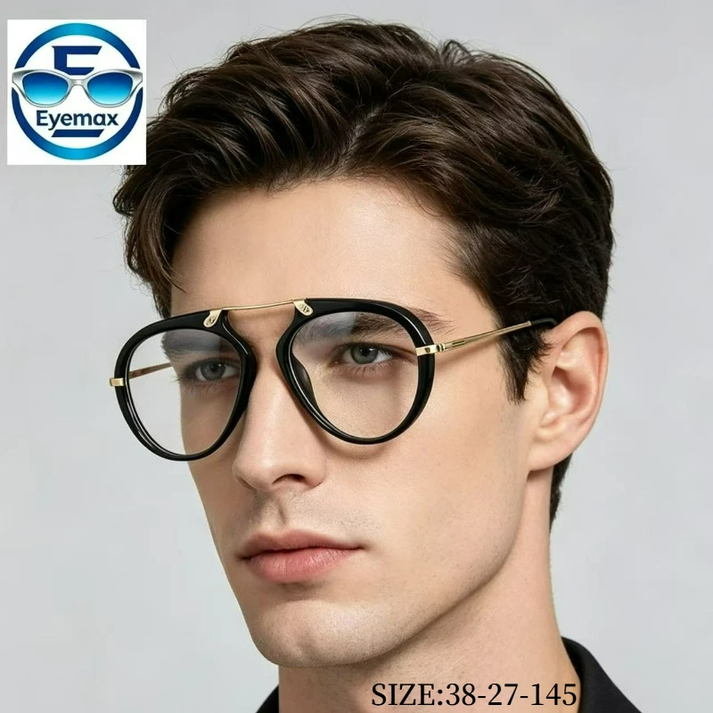 Vintage Double Bridge Round Glasses Frame Women Men Acetate Metal Optical Fashion Retro Prescription Myopia Spectacles Eyewear
Vintage Double Bridge Round Glasses Frame Women Men Acetate Metal Optical Fashion Retro Prescription Myopia Spectacles Eyewear