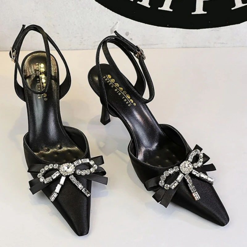 BIGTREE Shoes Summer Women Pumps Rhinestone Ribbon Bowknot High Heels Stilettos 8 Cm High-heeled Sandals Luxury Banquet Shoes
BIGTREE Shoes Summer Women Pumps Rhinestone Ribbon Bowknot High Heels Stilettos 8 Cm High-heeled Sandals Luxury Banquet Shoes