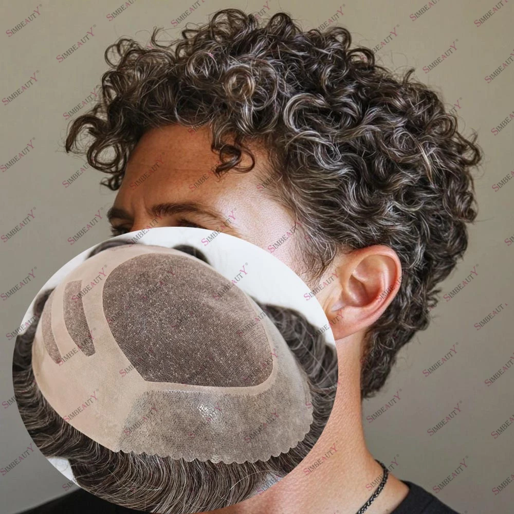 Gray Curly Human Hair Men's Brown Blonde Grey Black #1B65 #550 Toupee Natural Hairline NPU BOND Capillary Prosthesis 15mm 18mm
Gray Curly Human Hair Men's Brown Blonde Grey Black #1B65 #550 Toupee Natural Hairline NPU BOND Capillary Prosthesis 15mm 18mm