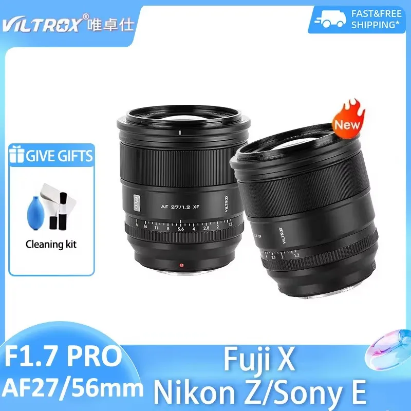 Viltrox 27mm 56mm F1.2 Pro Auto Focus Large Aperture Mirrorless Cameras Lens for Fujifilm XF Sony E Nikon Z XT30II XS10 A7R Z8
Viltrox 27mm 56mm F1.2 Pro Auto Focus Large Aperture Mirrorless Cameras Lens for Fujifilm XF Sony E Nikon Z XT30II XS10 A7R Z8