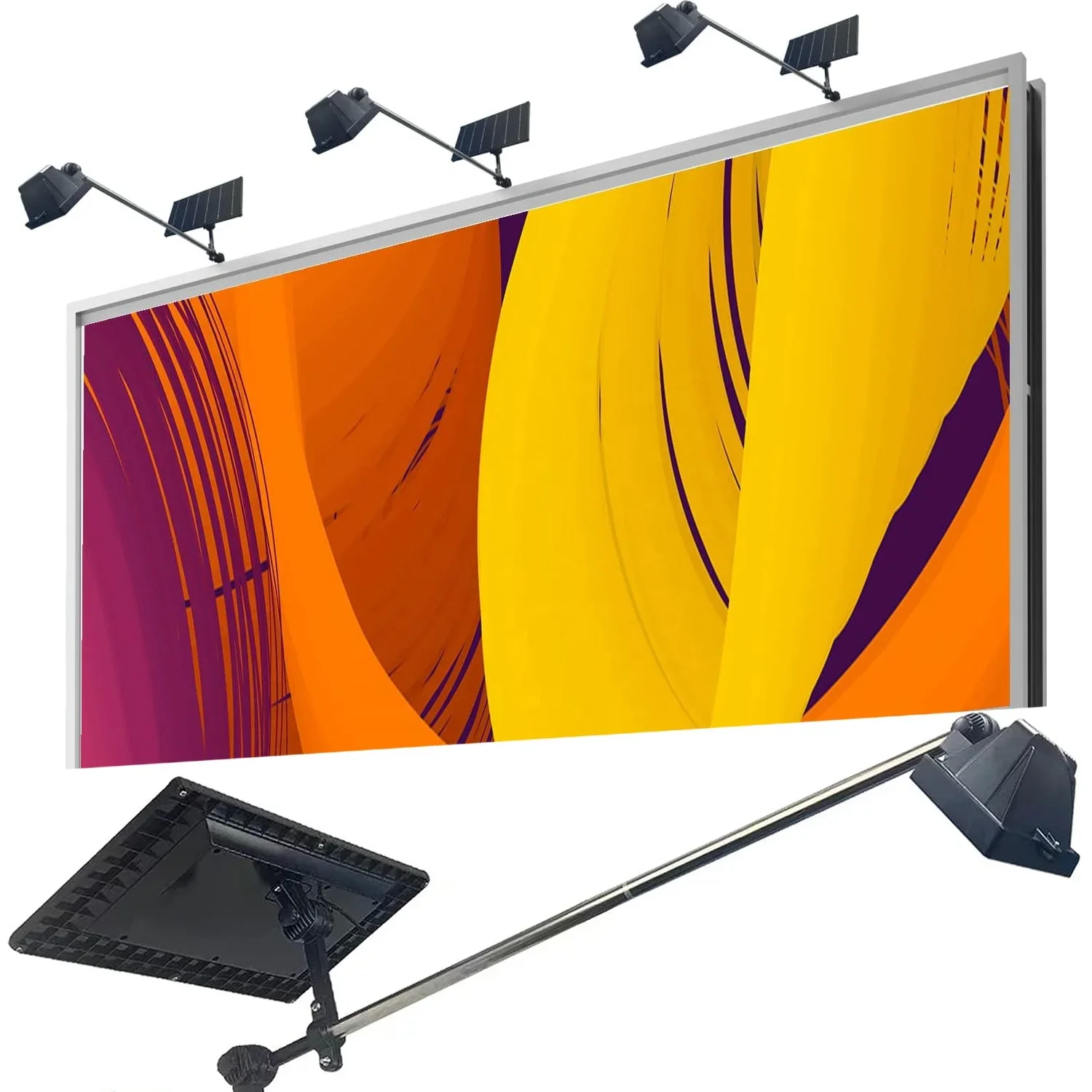50W Solar long pole wall lamp outdoor IP65 waterproof commercial billboard light Solar exhibition light solar flood light
50W Solar long pole wall lamp outdoor IP65 waterproof commercial billboard light Solar exhibition light solar flood light
