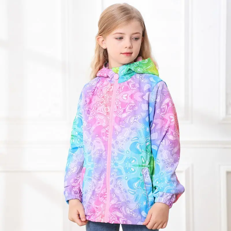 Autumn And Winter Fashion Girls Windproof Hooded Polar Fleece Coat Children's Rainbow Gradient Warm Outwear Waterpoor Jacket
Autumn And Winter Fashion Girls Windproof Hooded Polar Fleece Coat Children's Rainbow Gradient Warm Outwear Waterpoor Jacket